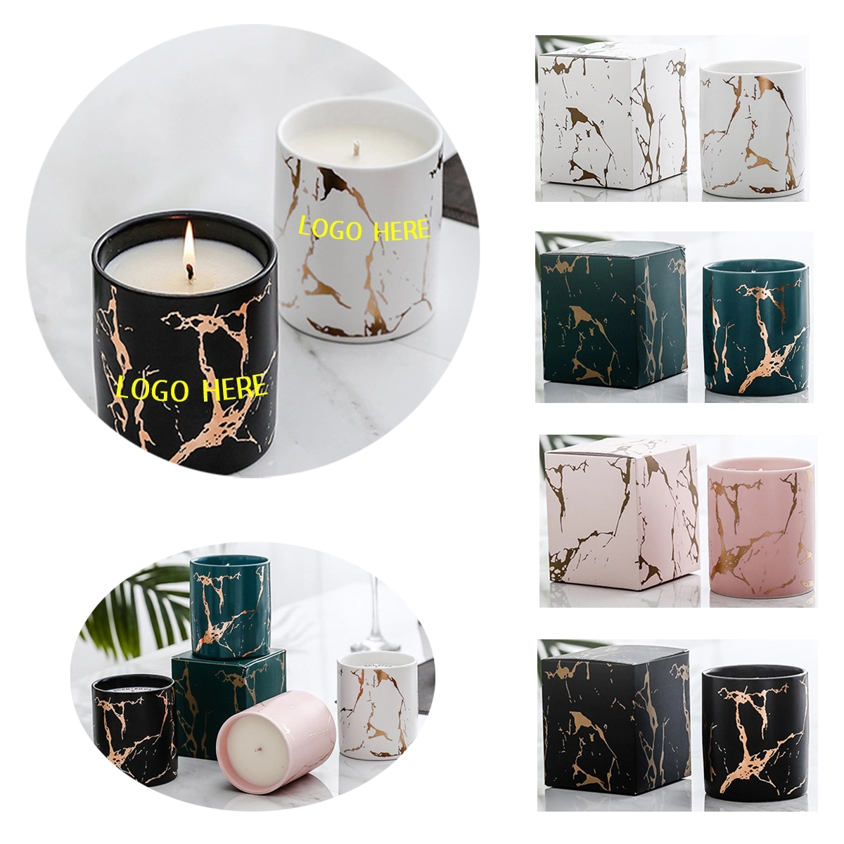Marble Ceramic Aromatherapy Candle 1