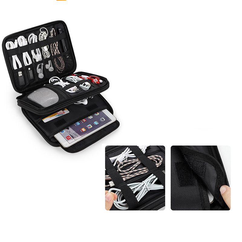 Waterproof Double-Layer Travel Cable Organizer Bag Electronic Accessories 2