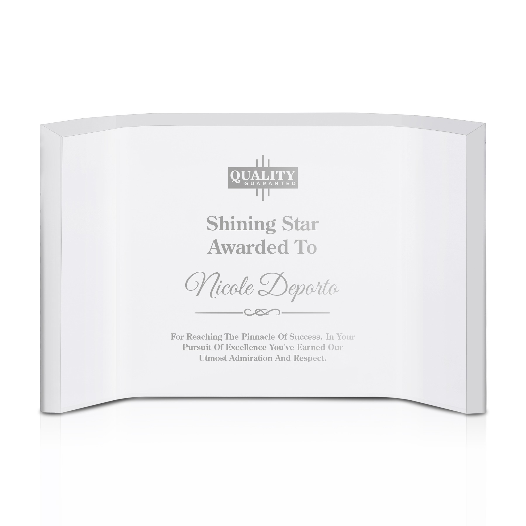 Horizontal Curved Award Frame 1