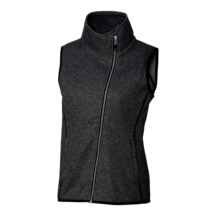 Cutter & Buck Ladies Mainsail Sweater-Knit Full Zip Vest 3