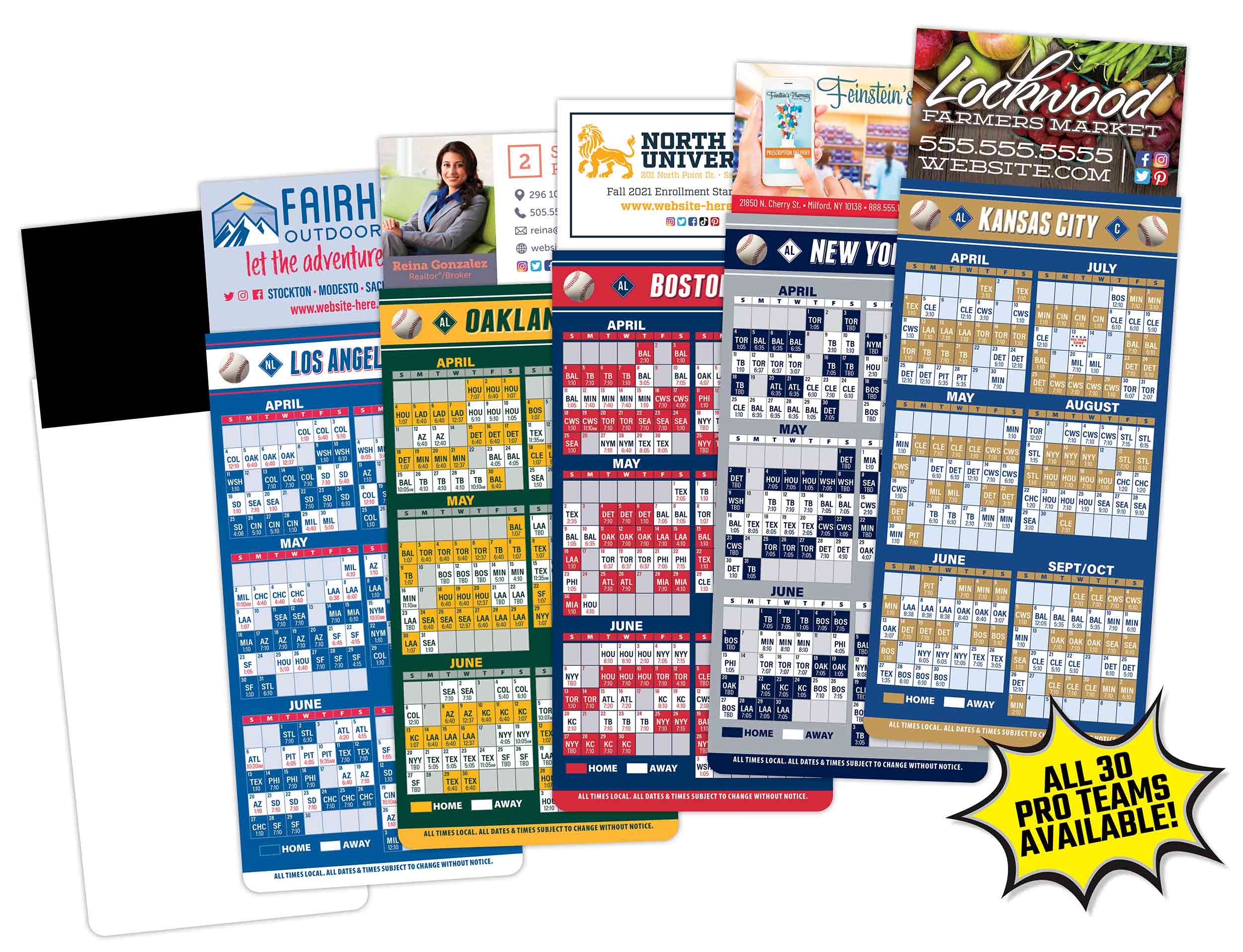 Magna-Card Business Card Magnet - Baseball Schedules (3.5 x 9) 1