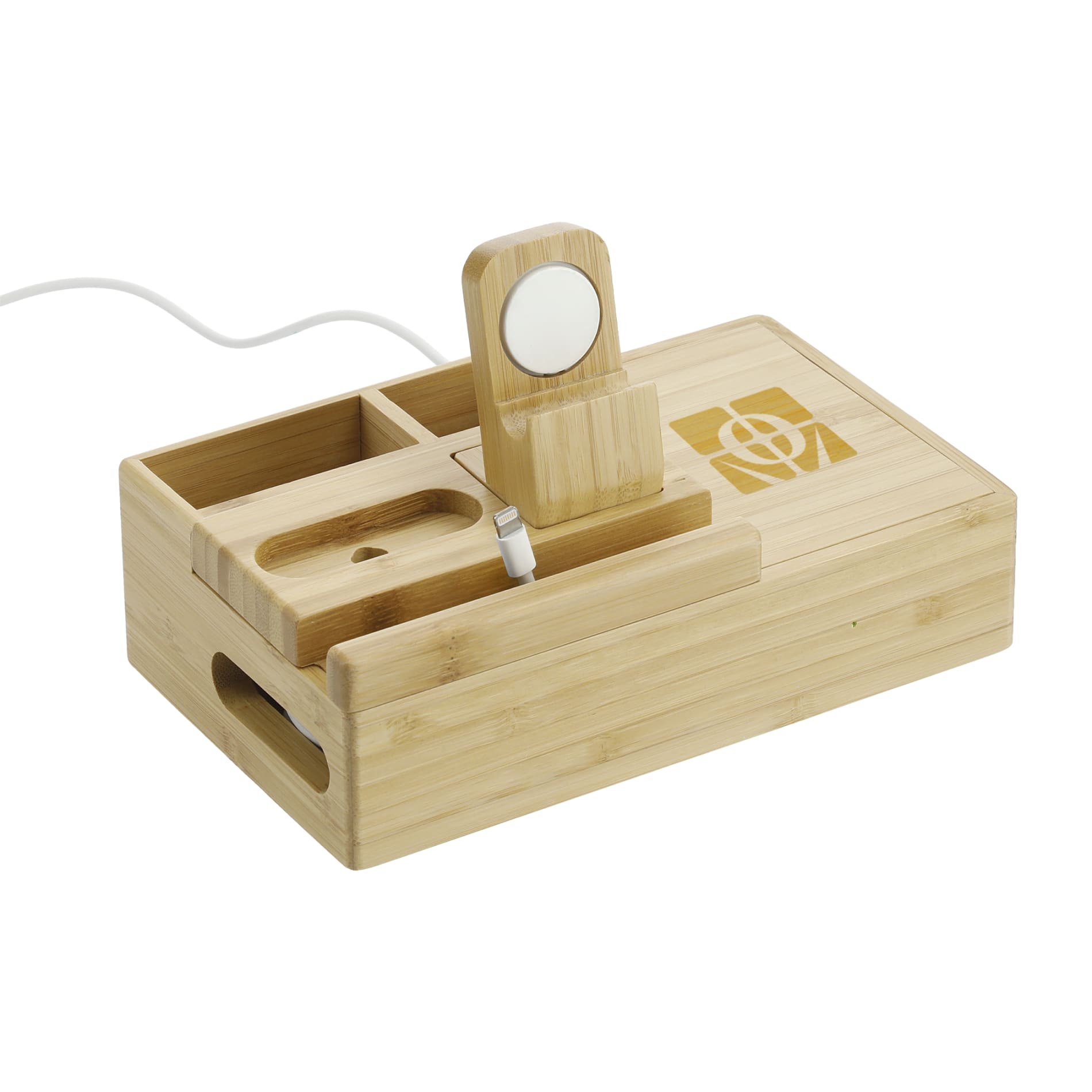 Bamboo Fast Wirelsss Charging Dock Station 36