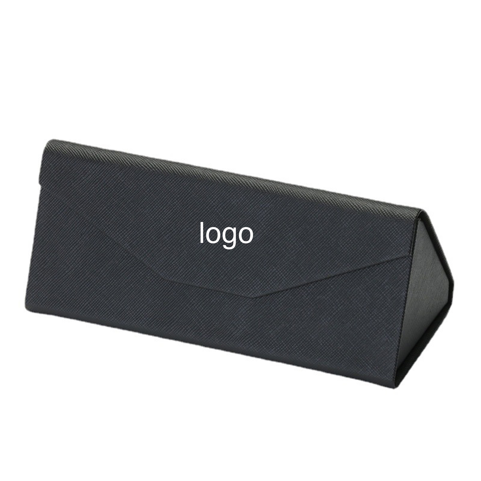 Triangle Eco Leather Magnetic Folding Hard Case for Sunglasses Eyeglasses 3