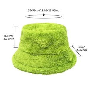 Fuzzy Sherpa Bucket Hat Faux Fur Teddy Fleece Fisherman Cap 3