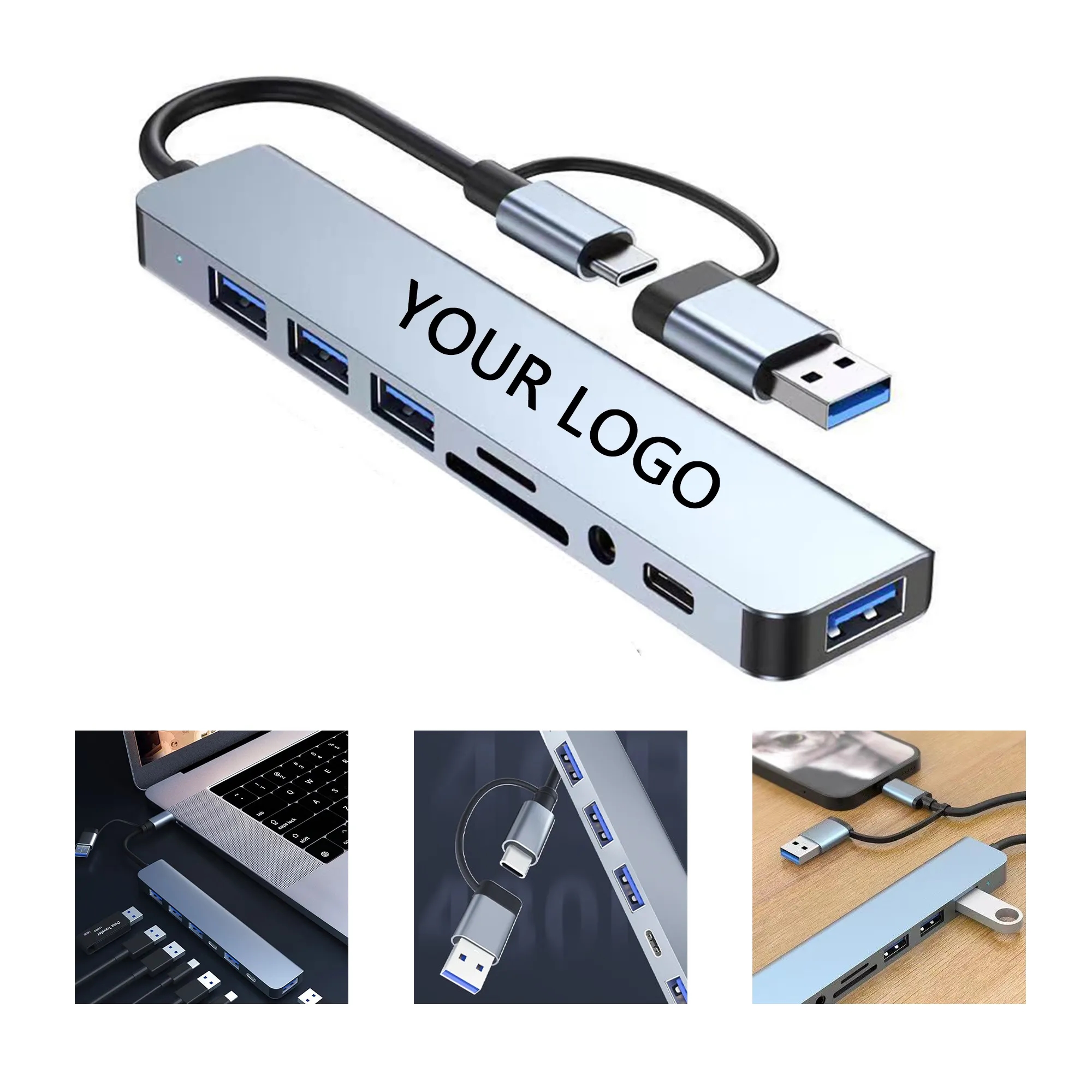 Compact 8 Port USB Hub with Efficient Connectivity 1