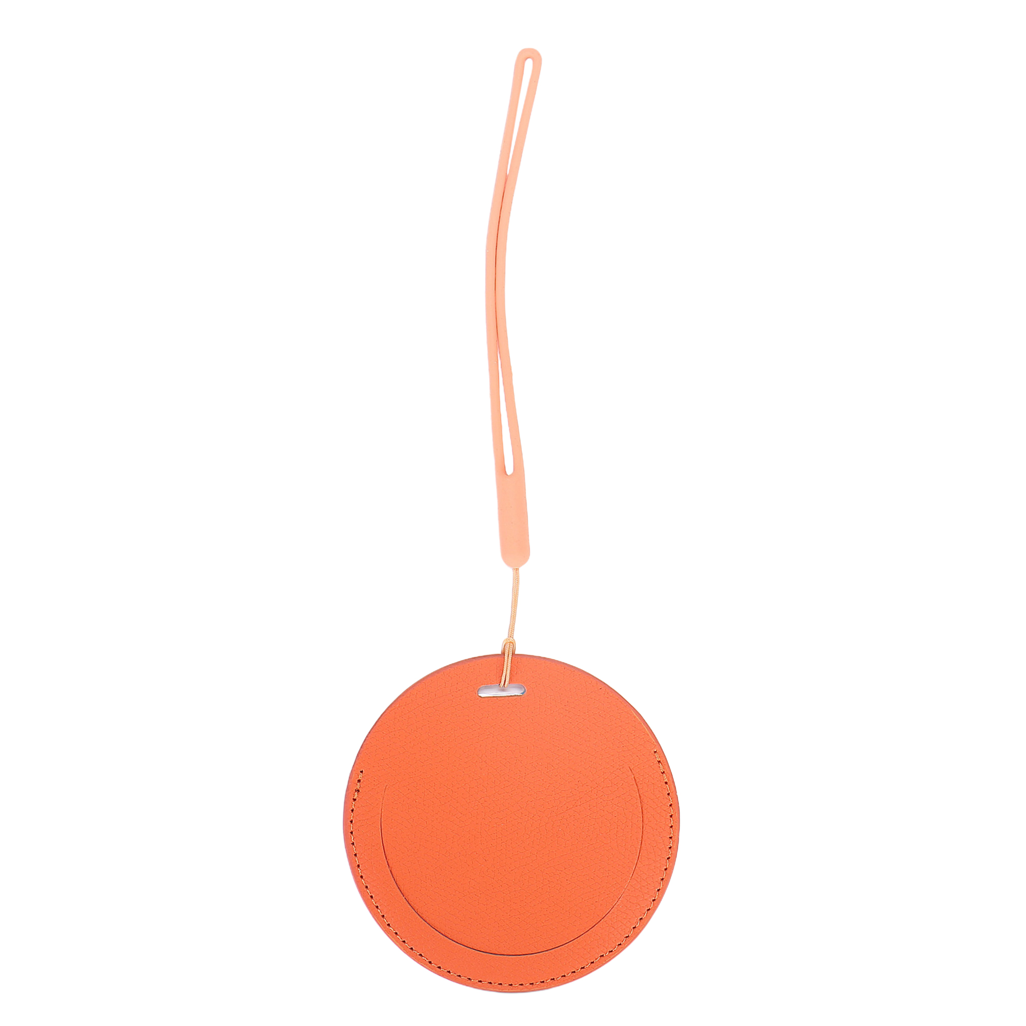 Round Thick PU Leather Luggage Tag with Hanging Rope 6