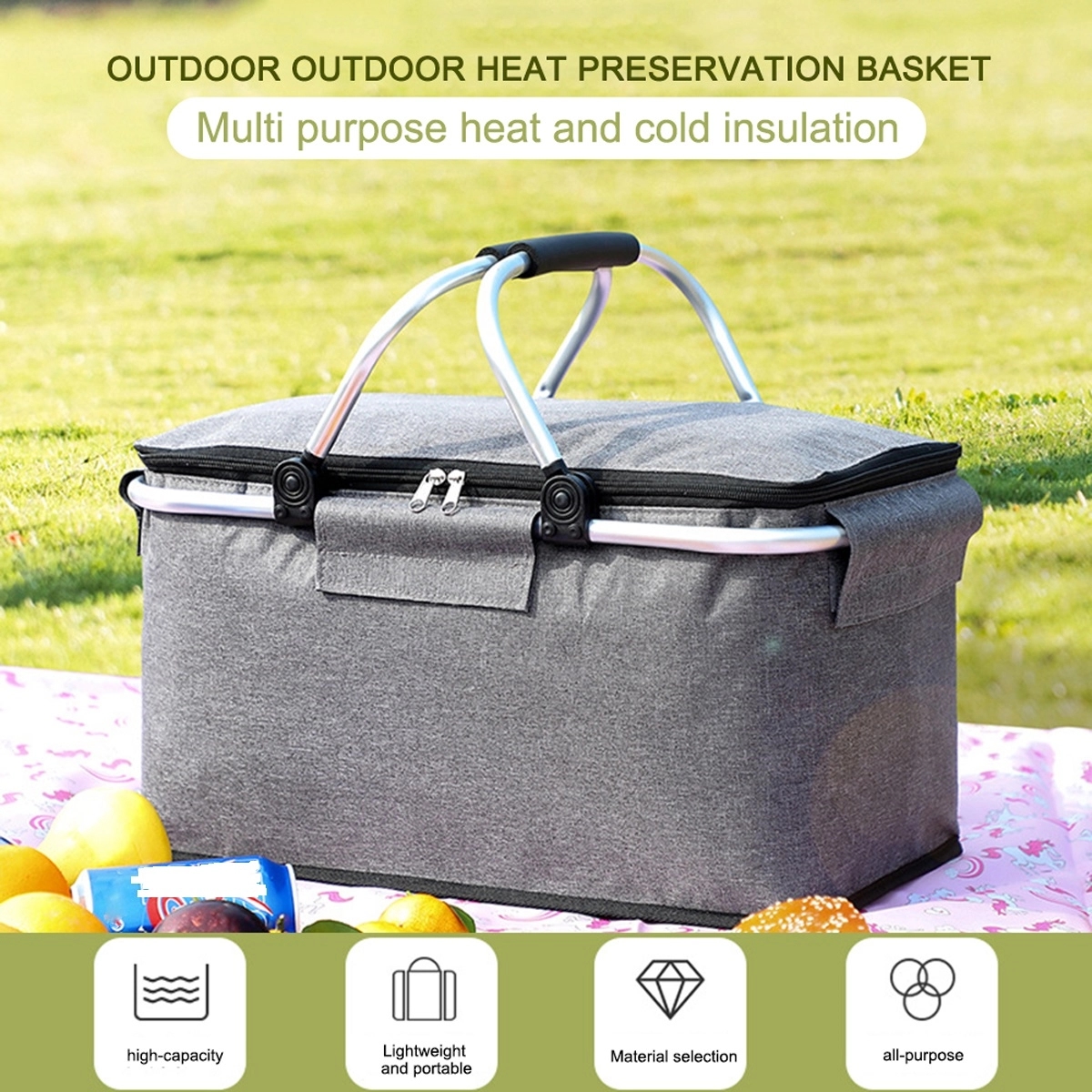 Insulated Cooler Bag Picnic Basket 5