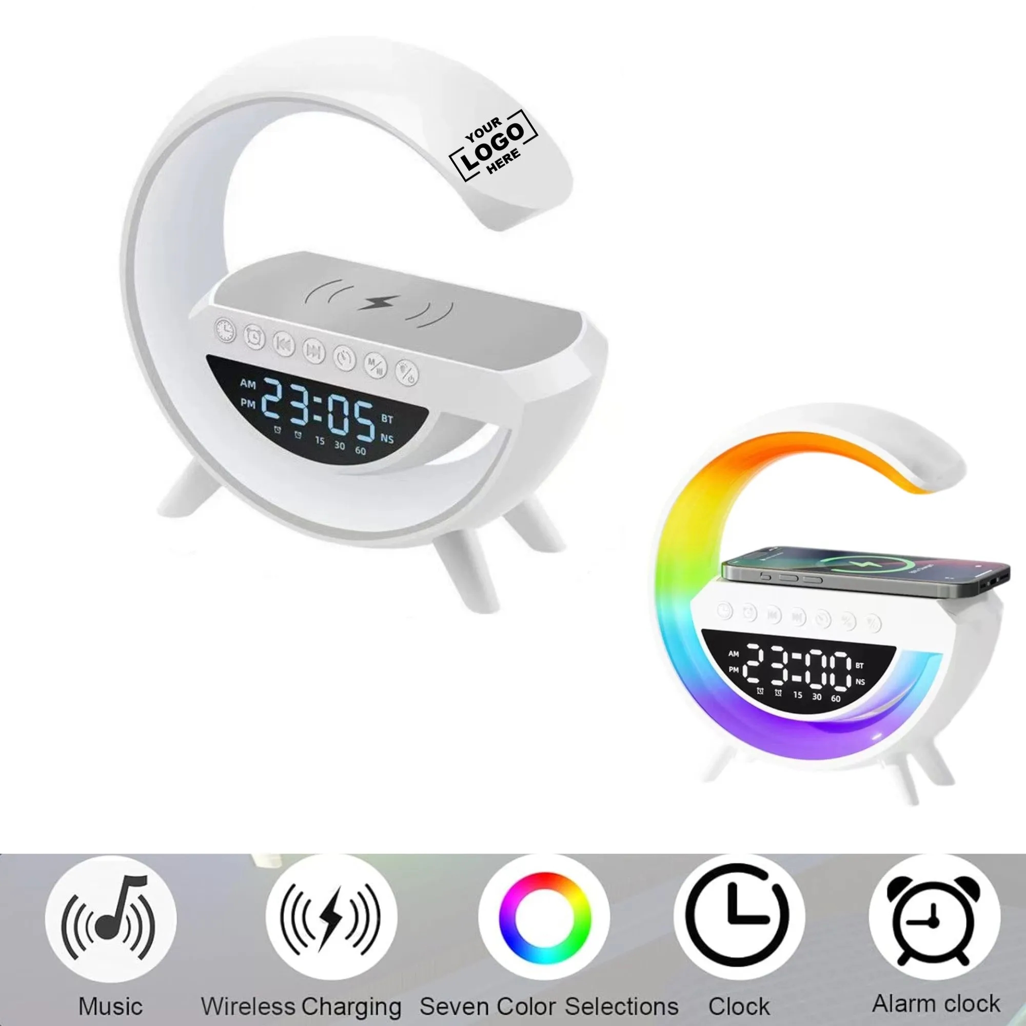 G-Shaped Wireless Charging Speaker Lamp