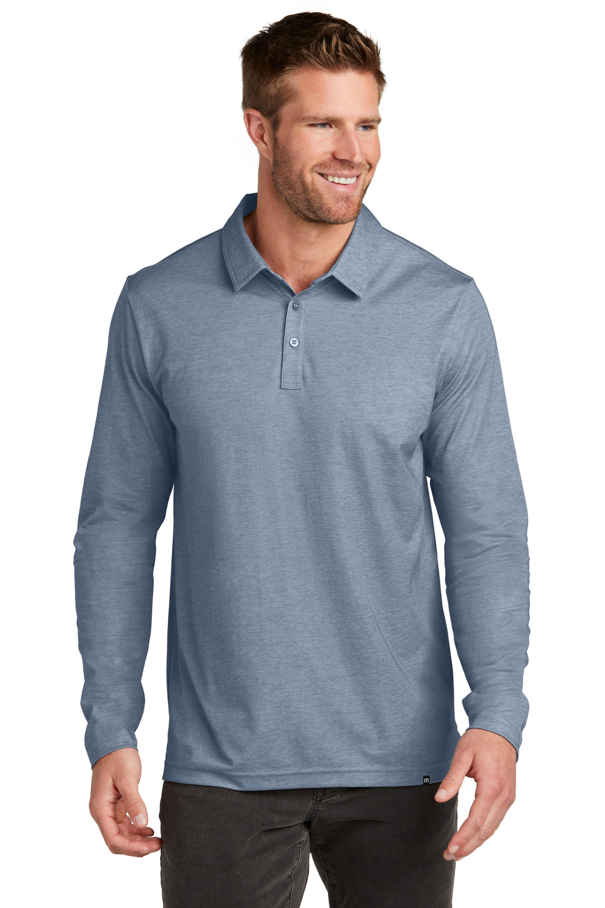 TravisMathew Oceanside Heather Long Sleeve Polo TM1MZ343 3