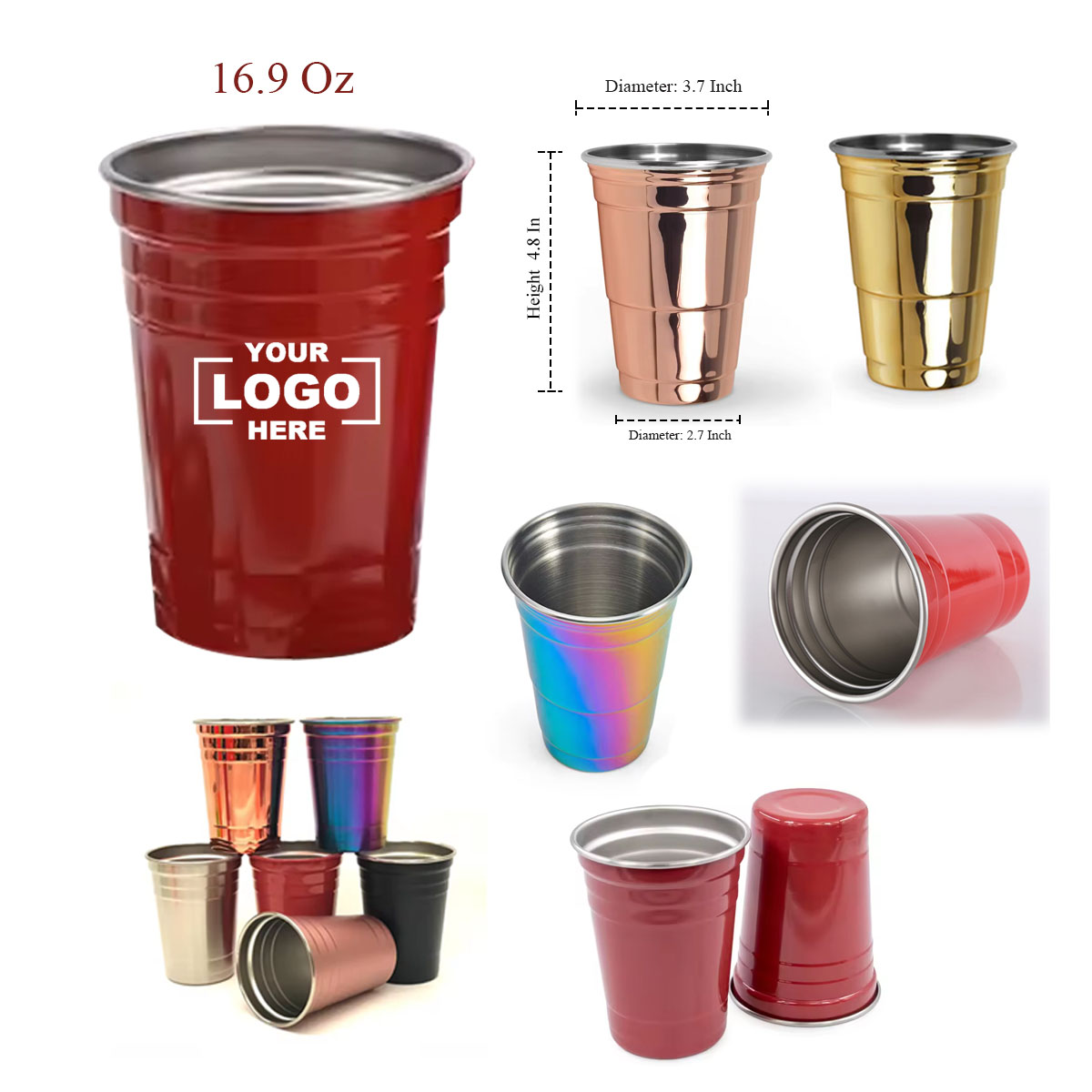 Beer Pong Cups Stainless Steel 5