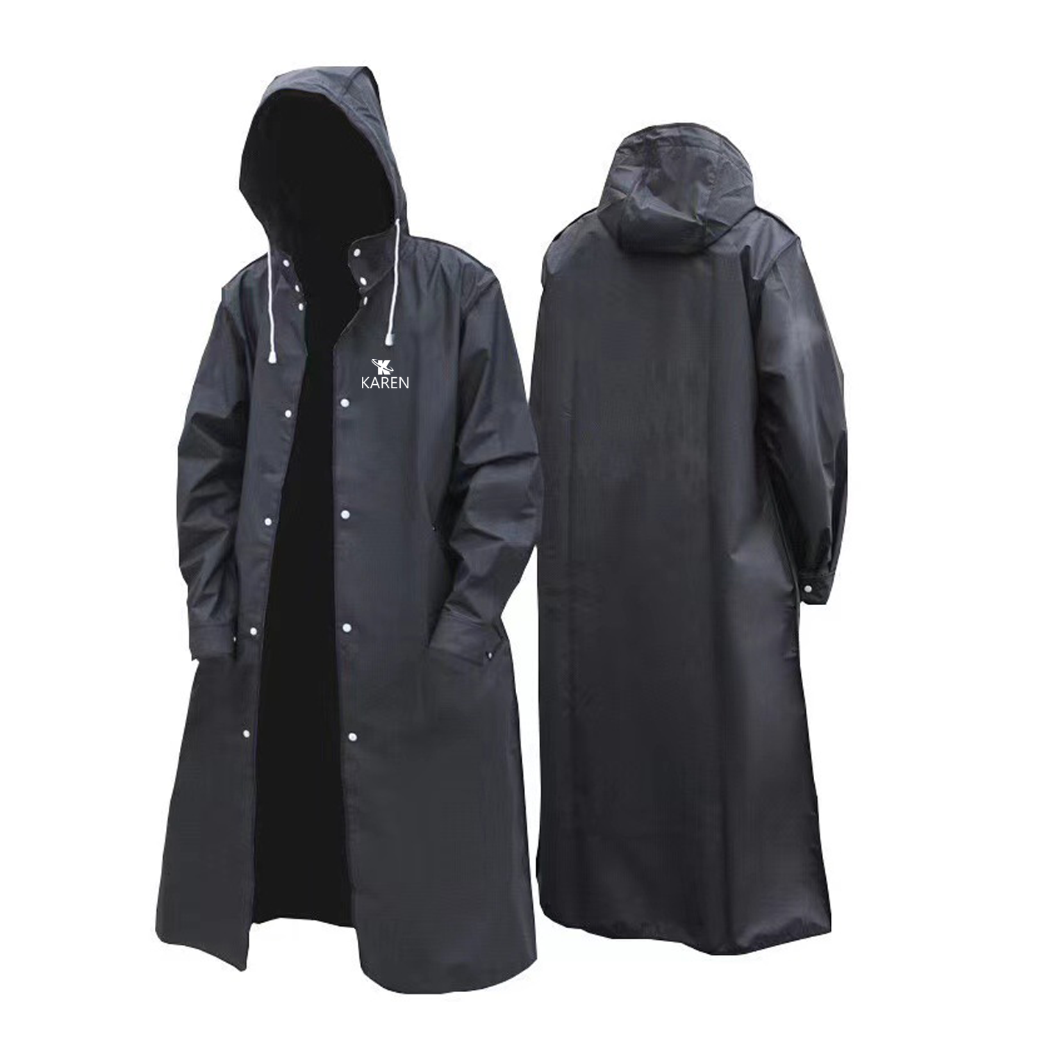 Durable Fashion-Forward Waterproof Hooded Raincoat 2