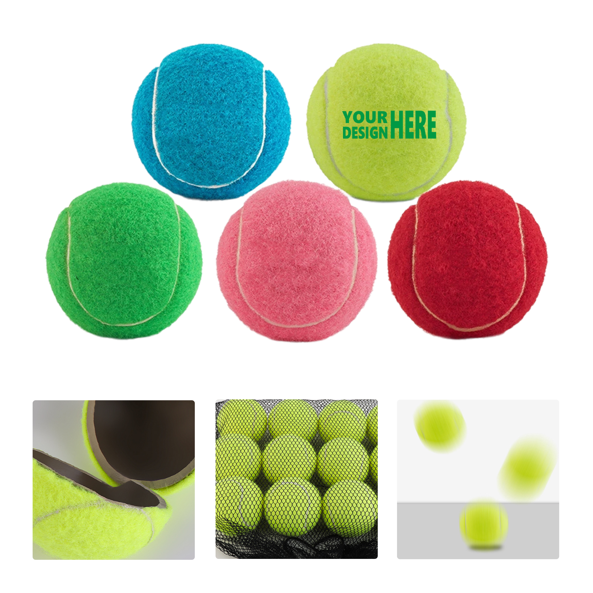 MOQ 50 High Bounce Durable Tennis Ball Pet Dog Chew Toy Training Ball 2