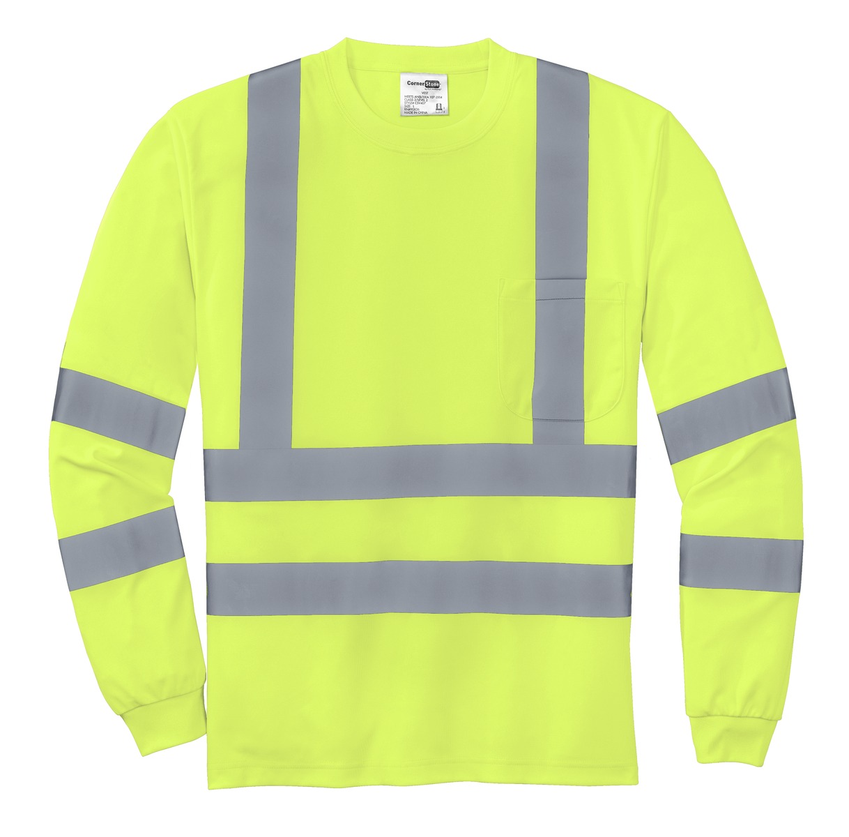 CornerStone - ANSI 107 Class 3 Long Sleeve Snag-Resistant Reflective T-Shirt. CS409 9
