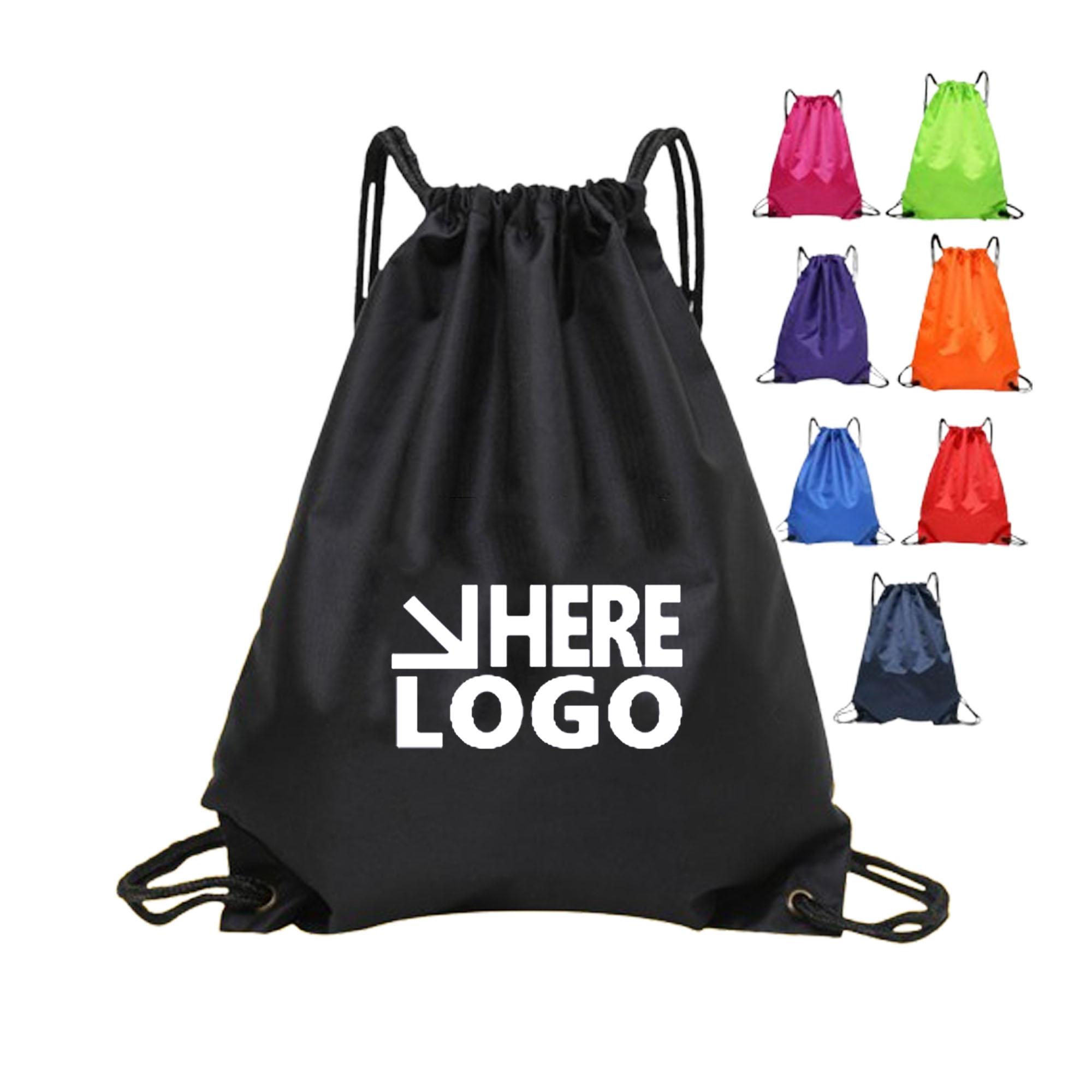 210D Polyester Drawstring Bag Sports Backpack 2