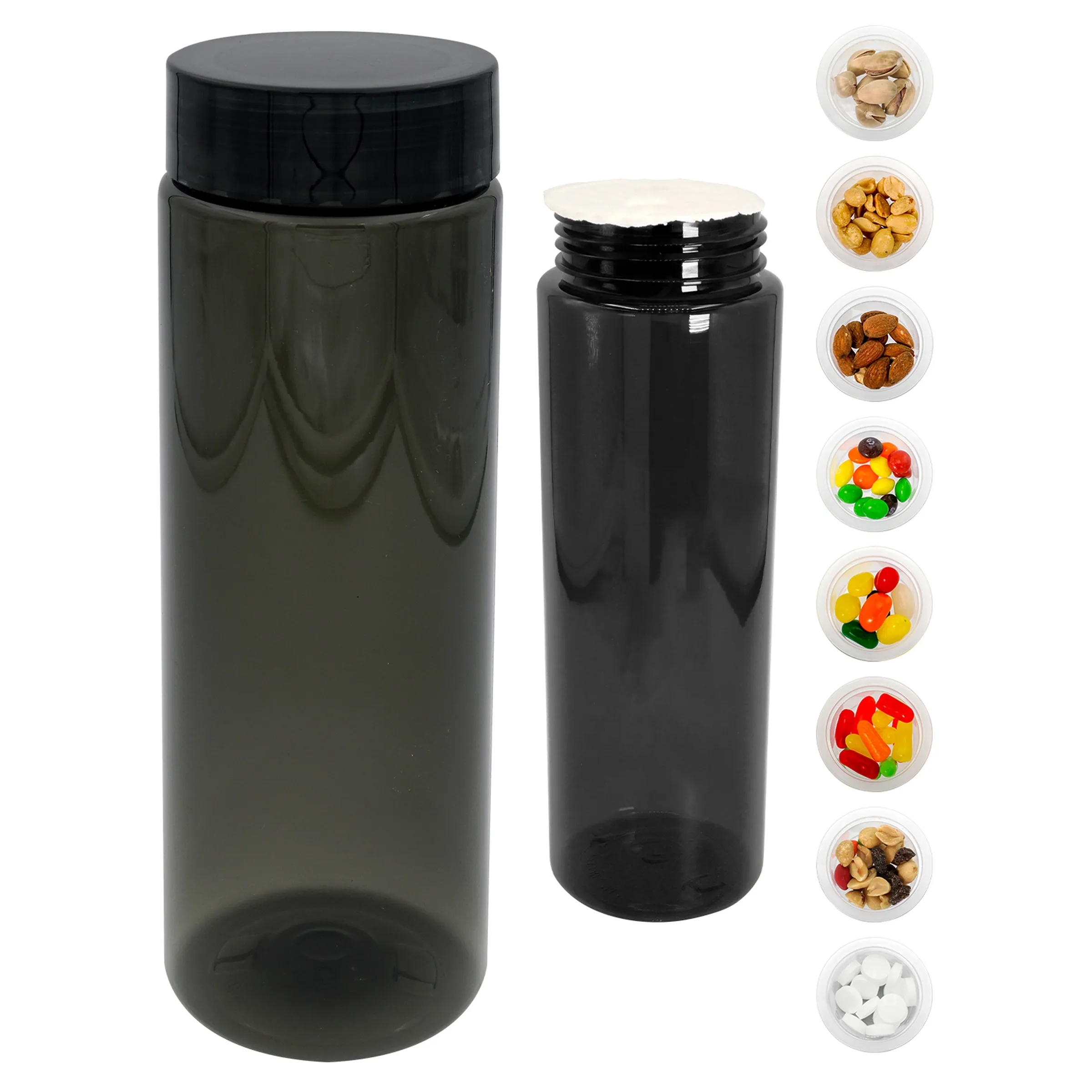 CLEAR VIEW 24 OZ. COLORFUL SNACK BOTTLE 6