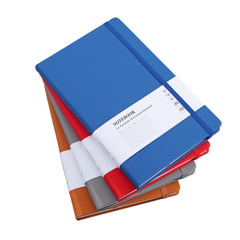 A notebook with a hard shell and straps 2