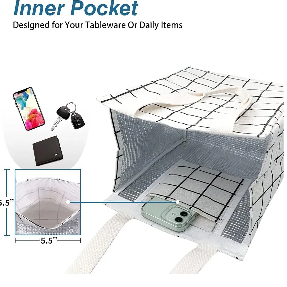 Wide-Open Foldable Insulated Lunch Bag 2