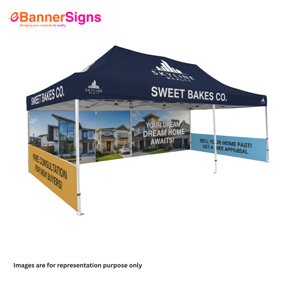 Canopy Tent 13 x 26 (Topper + Hardware + Full Backwall + 2 Half Double Side Wall) 2