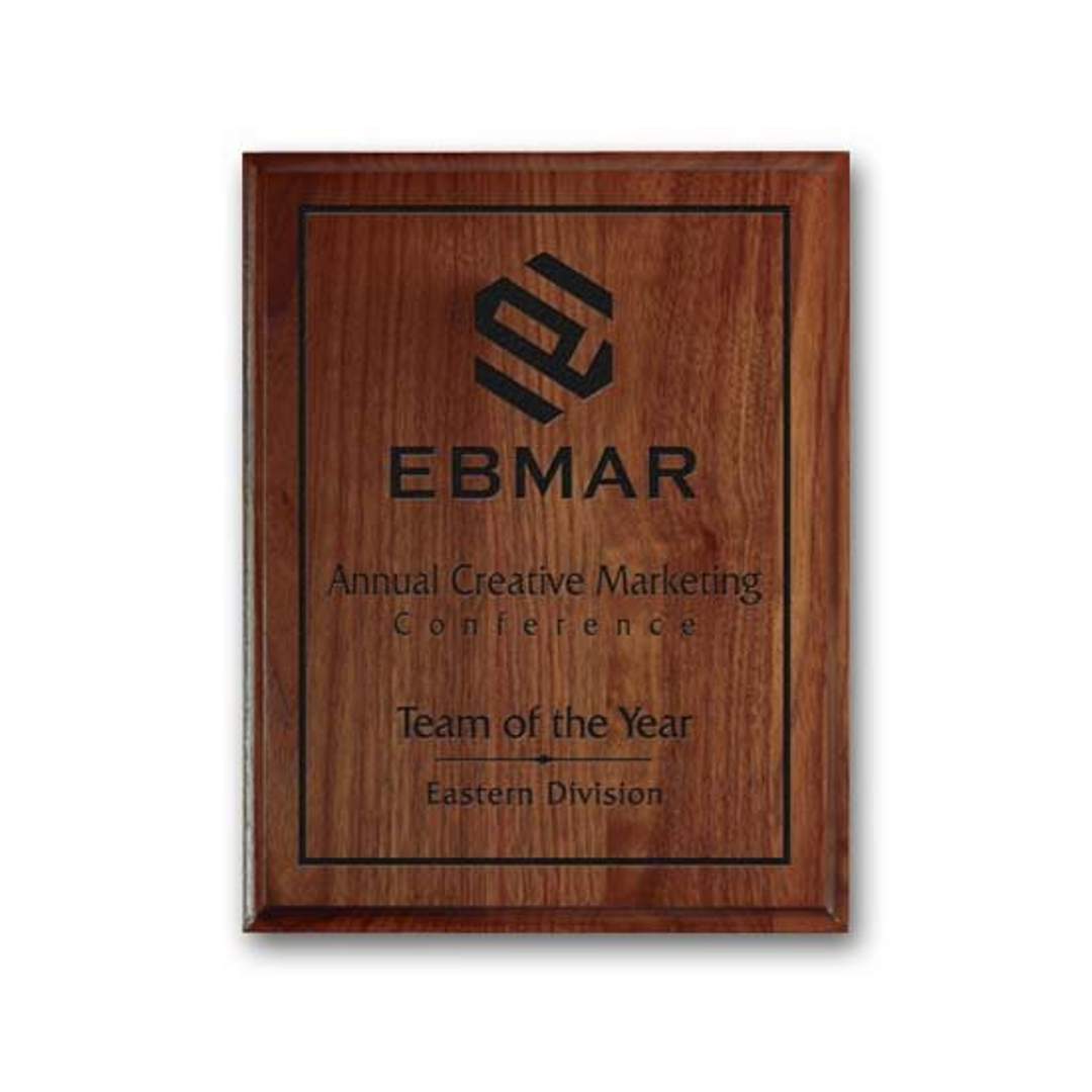 Laser Engraved Plaq - Walnut Cove Edge 10