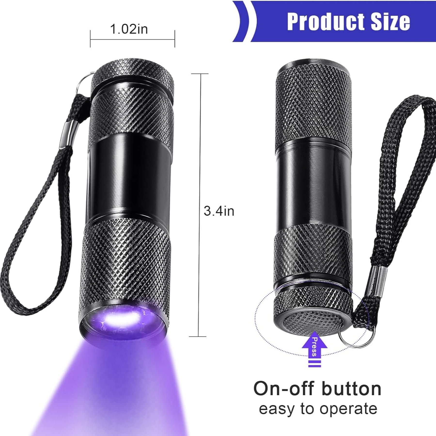 9 LED Mini Light Torch Detector 2