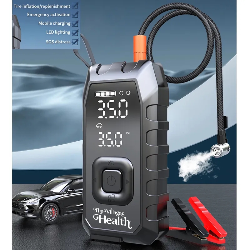 4 in 1 Car  Jump Starter with Dual-cylinder Air Compressor 4