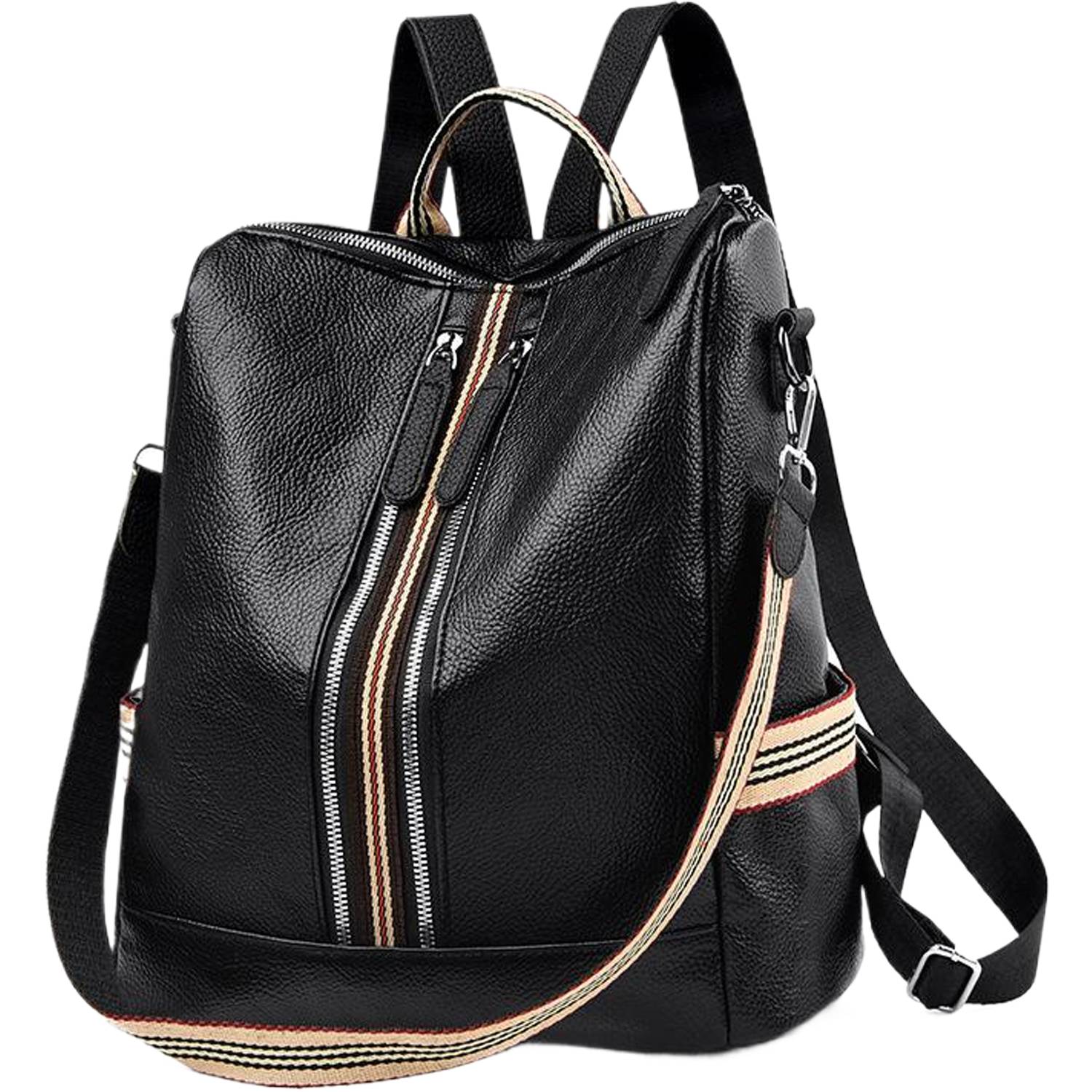 Adjustable Strap PU Leather Women Retro Backpack 6