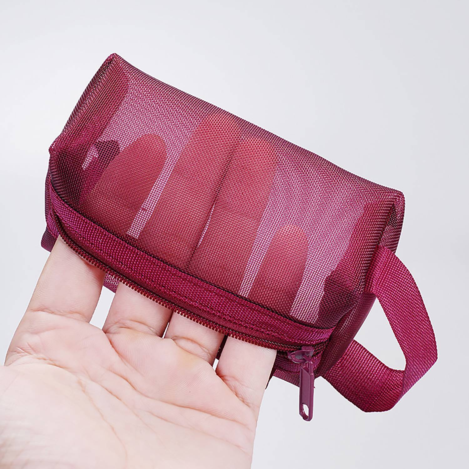 Portable mini nylon mesh multifunctional storage bag 4