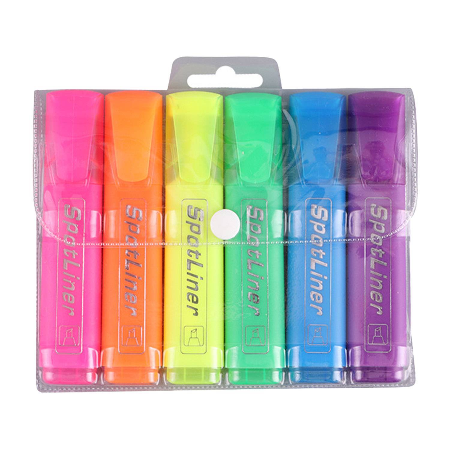 Large-Capacity Flat Tip Highlighter 8