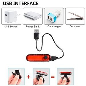 Rechargeable LED Bicycle Light Adjustable Band with Light Up And Strobe Modes 6