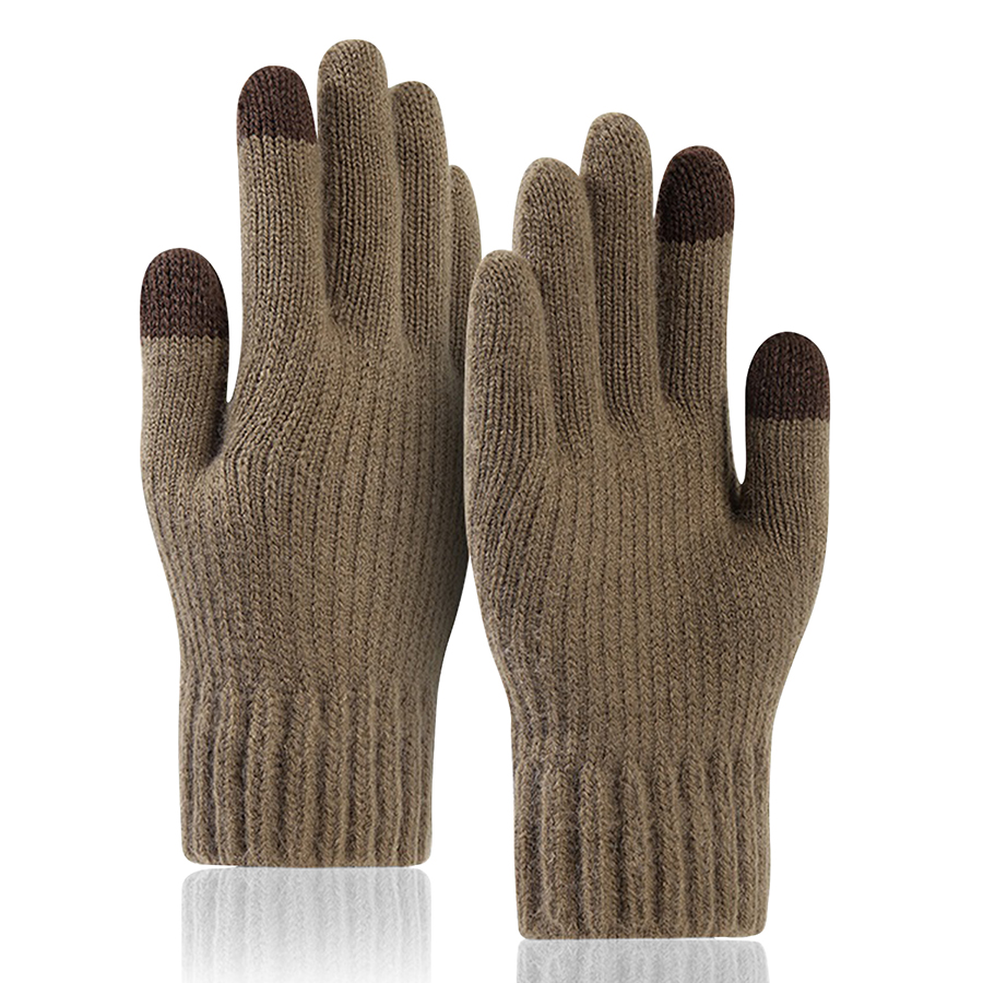 Adult Stretch Ribbed Gloves with Sensitive Touch and Custom 9