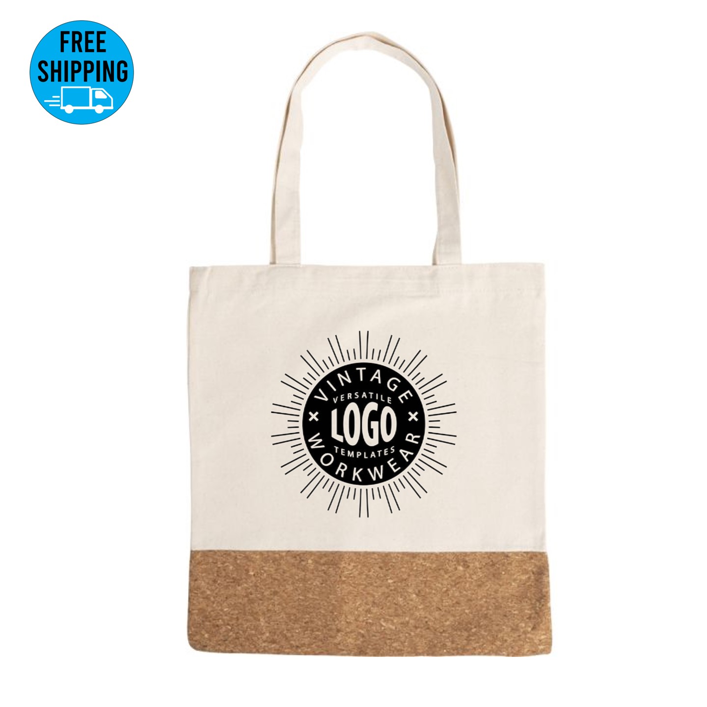 Canvas & Cork Tote Bag, custom tote bag with logo imprint 2
