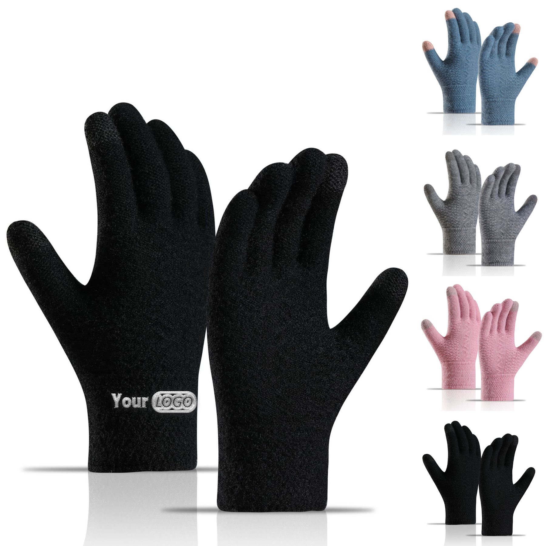 Women's Double-Layer Touch Screen Warm Gloves 3