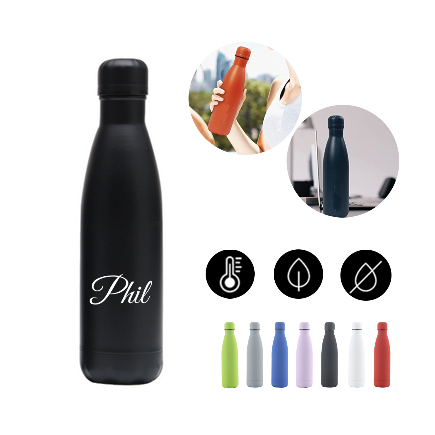 25Oz Stainless Steel Insulated Water Bottles, custom water bottle with logo imprint 2