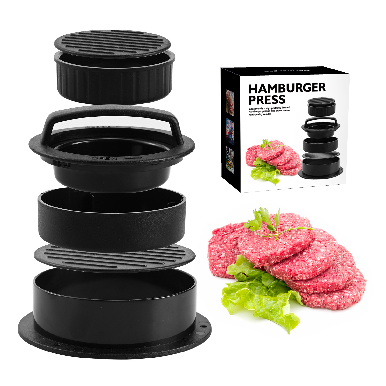 3-in-1 Burger Press Patty Maker 7