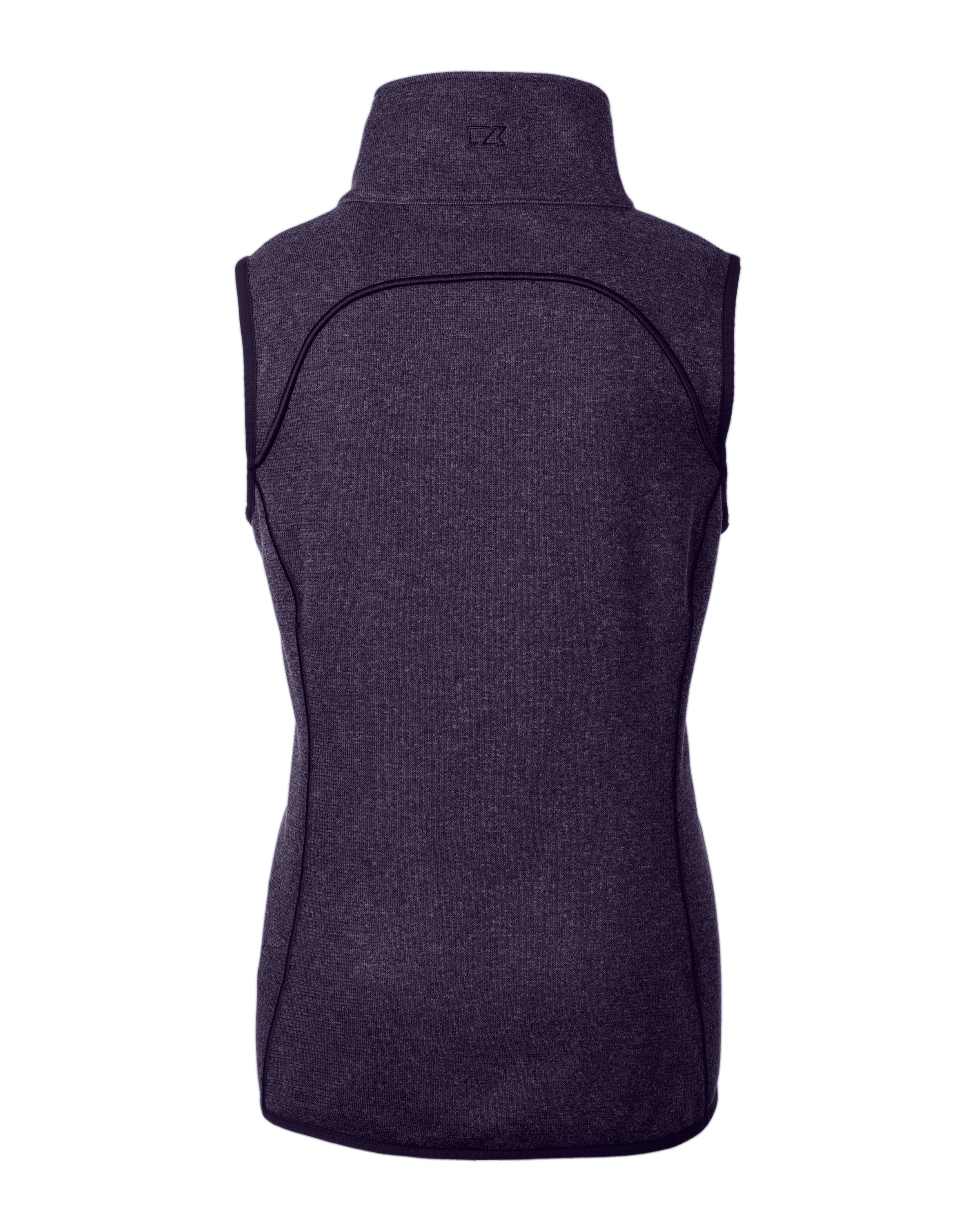 Cutter & Buck Mainsail Sweater-Knit Womens Full Zip Asymmetrical Vest 21
