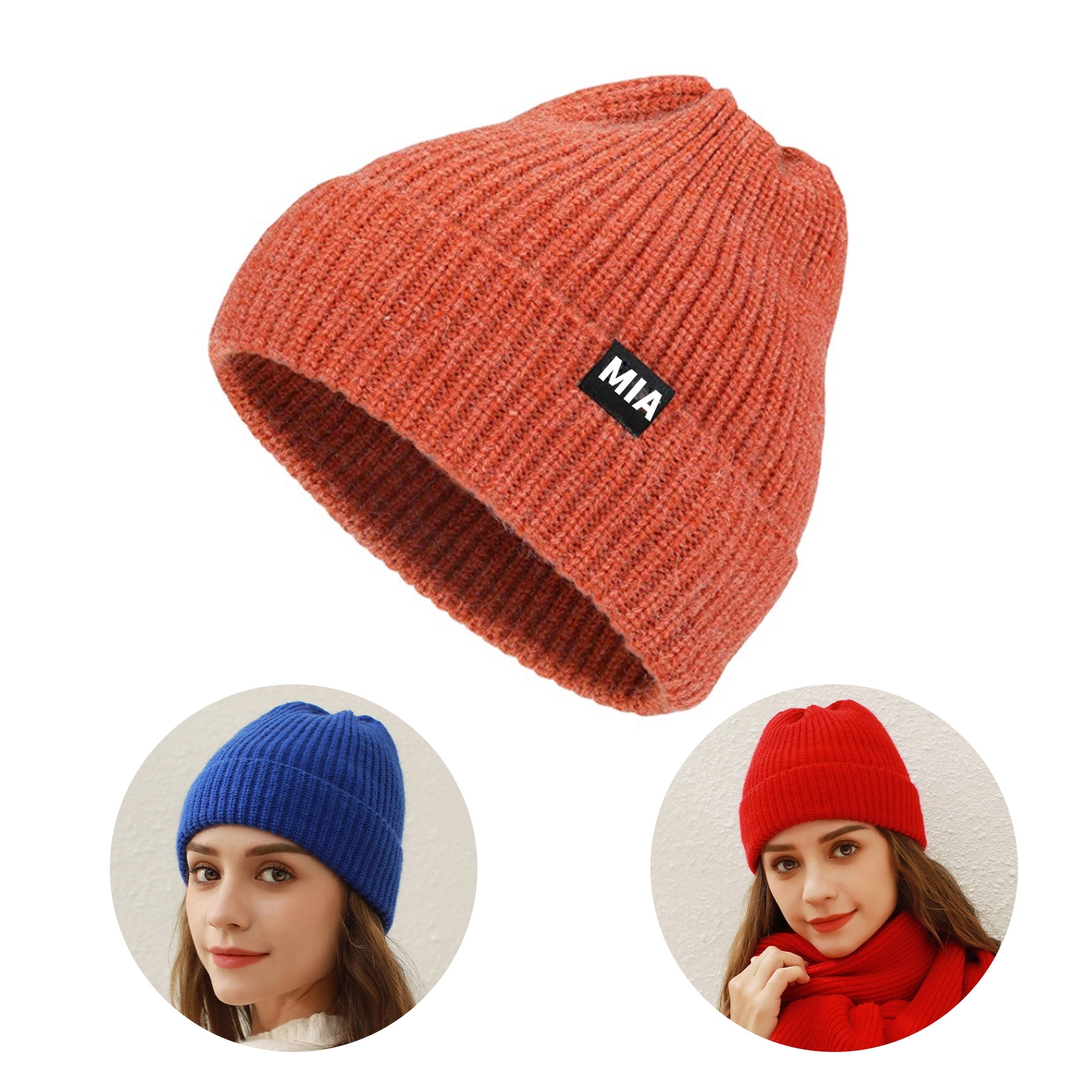 Solid Color Knit Hat 1