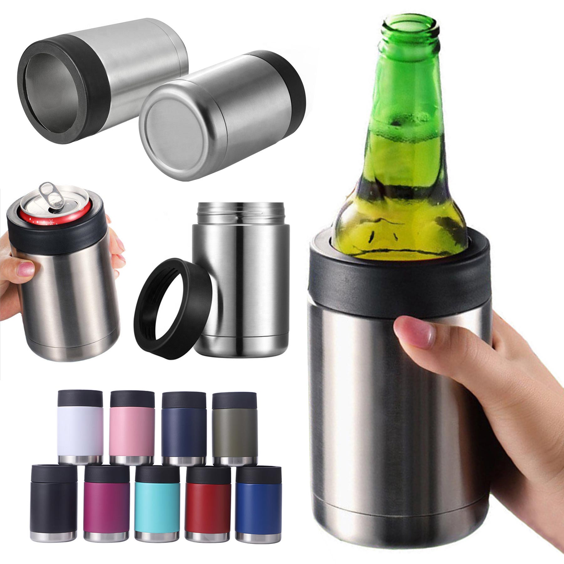 12 oz.Double Wall Stainless Steel Can Insulator 2