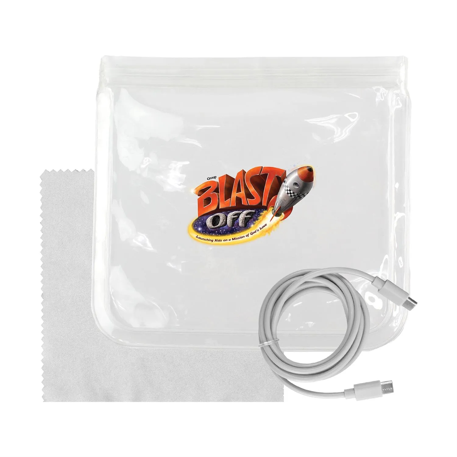 Clear C to C Cable & Cloth Set 11