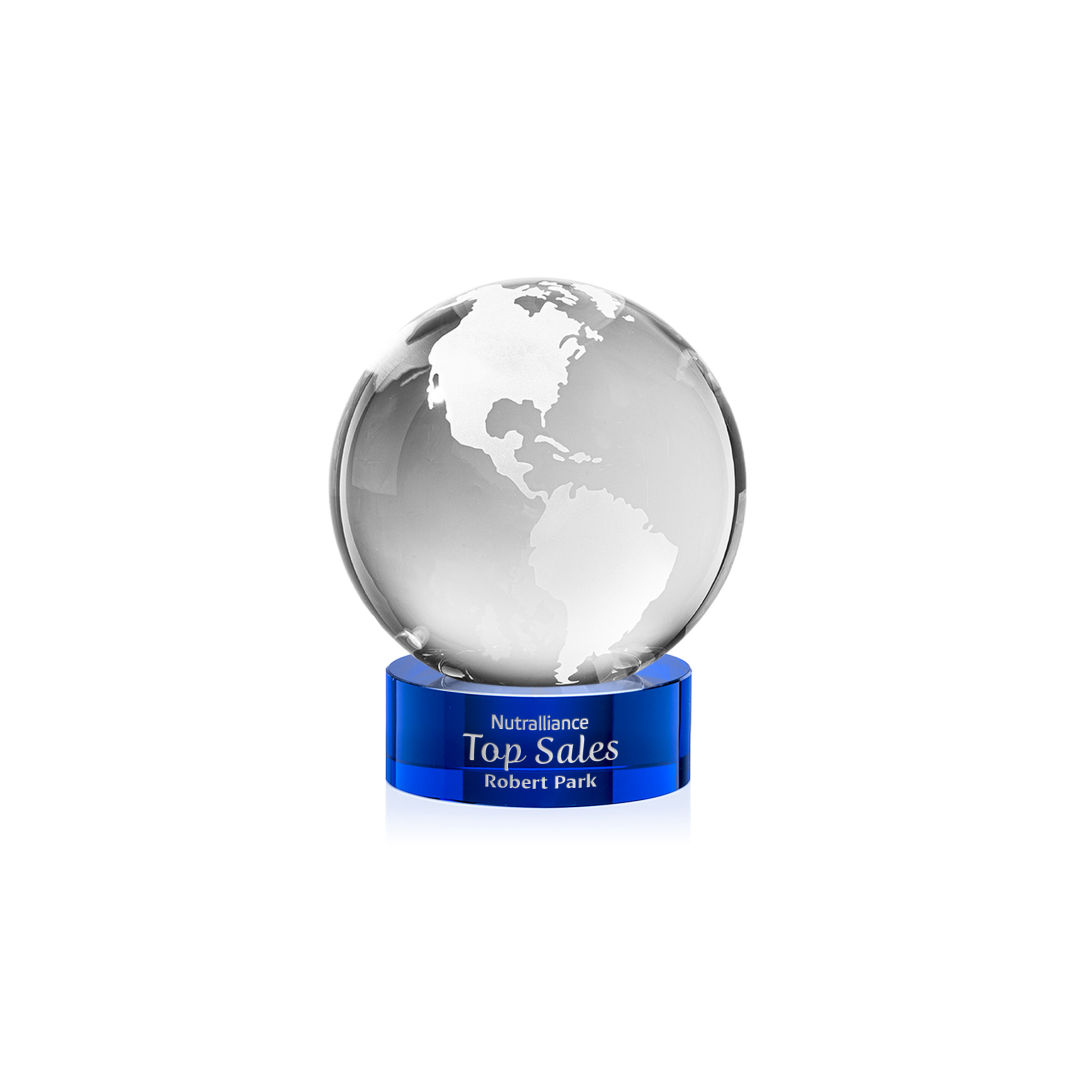 Globe Award on Stanrich Base - Blue 9