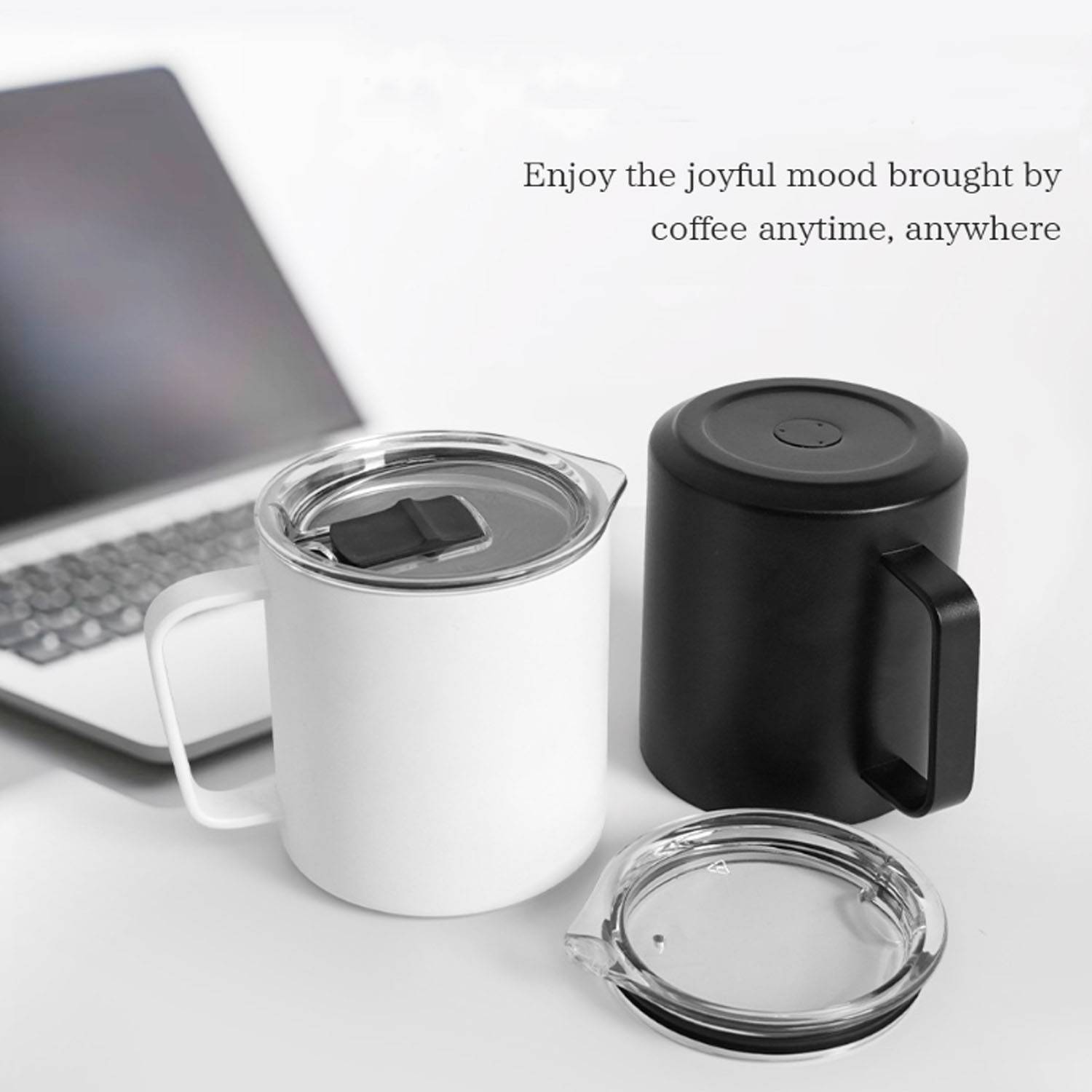 12oz Insulated Stainless Steel Mug w/ Handle 5