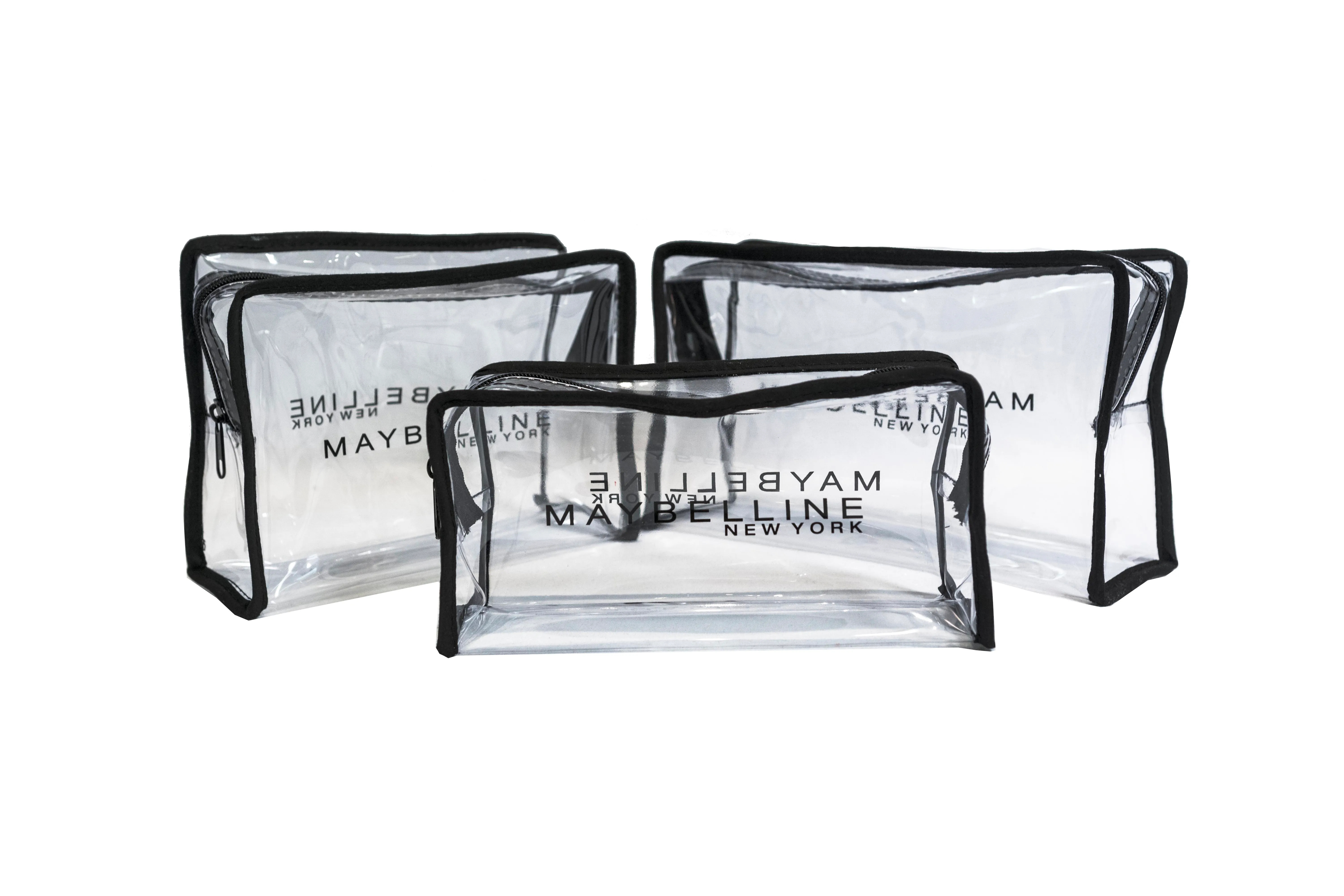 Clear Vinyl Zippered Pouch (8'w x 6"h x 2"d) 2
