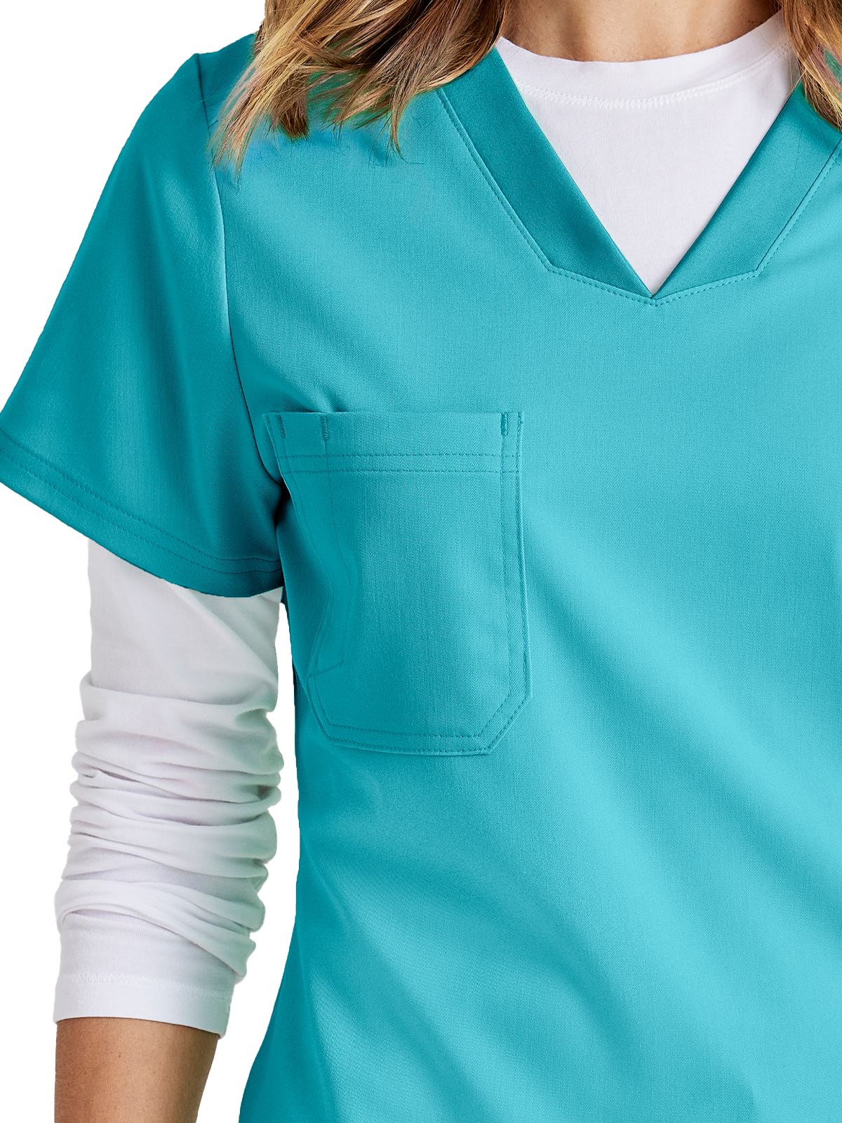 Grey's Anatomy Spandex Stretch - Women's One-Pocket Bree Tuck-In Scrub Top 32