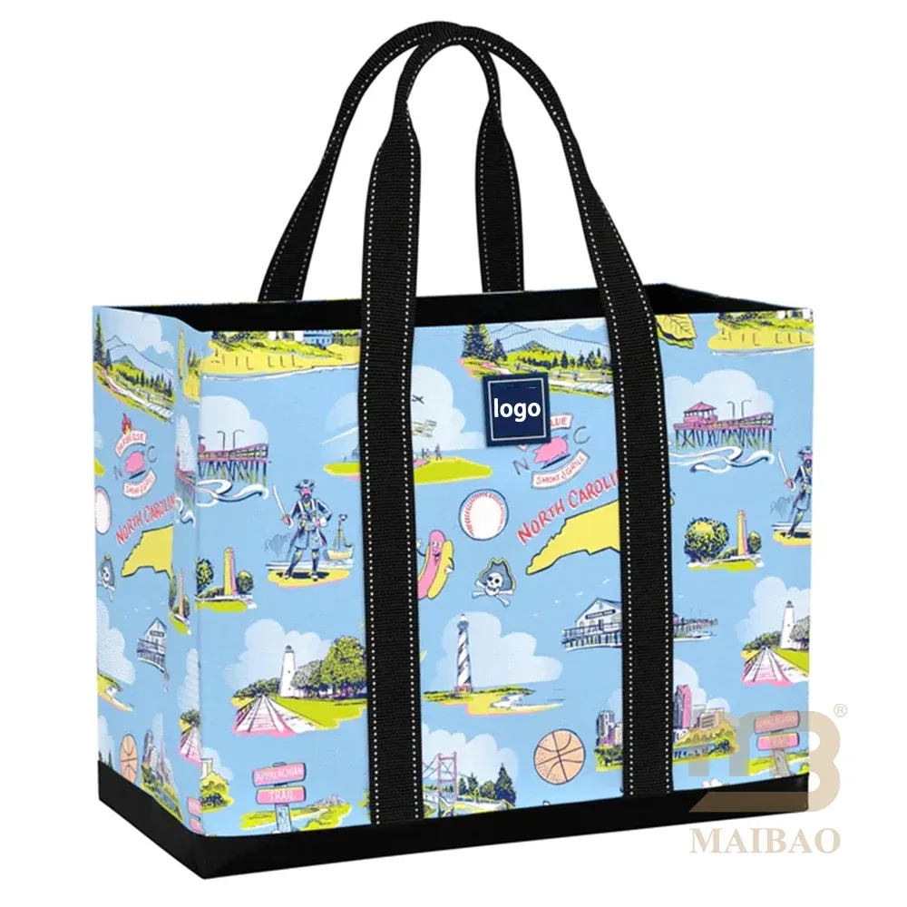 Custom Large Folding Foldable Reusable Tote Bag 7