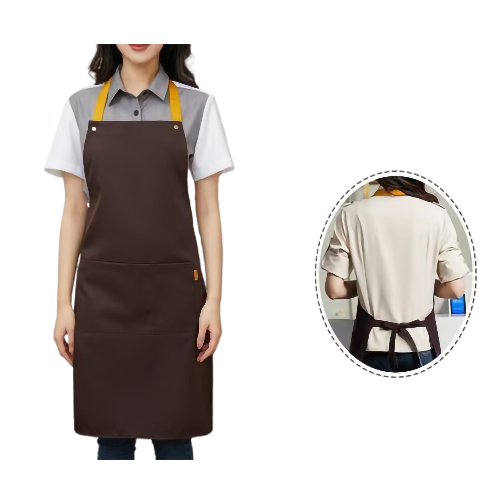 Canvas Kitchen Apron W/ 2 Front Pockets MOQ50 10