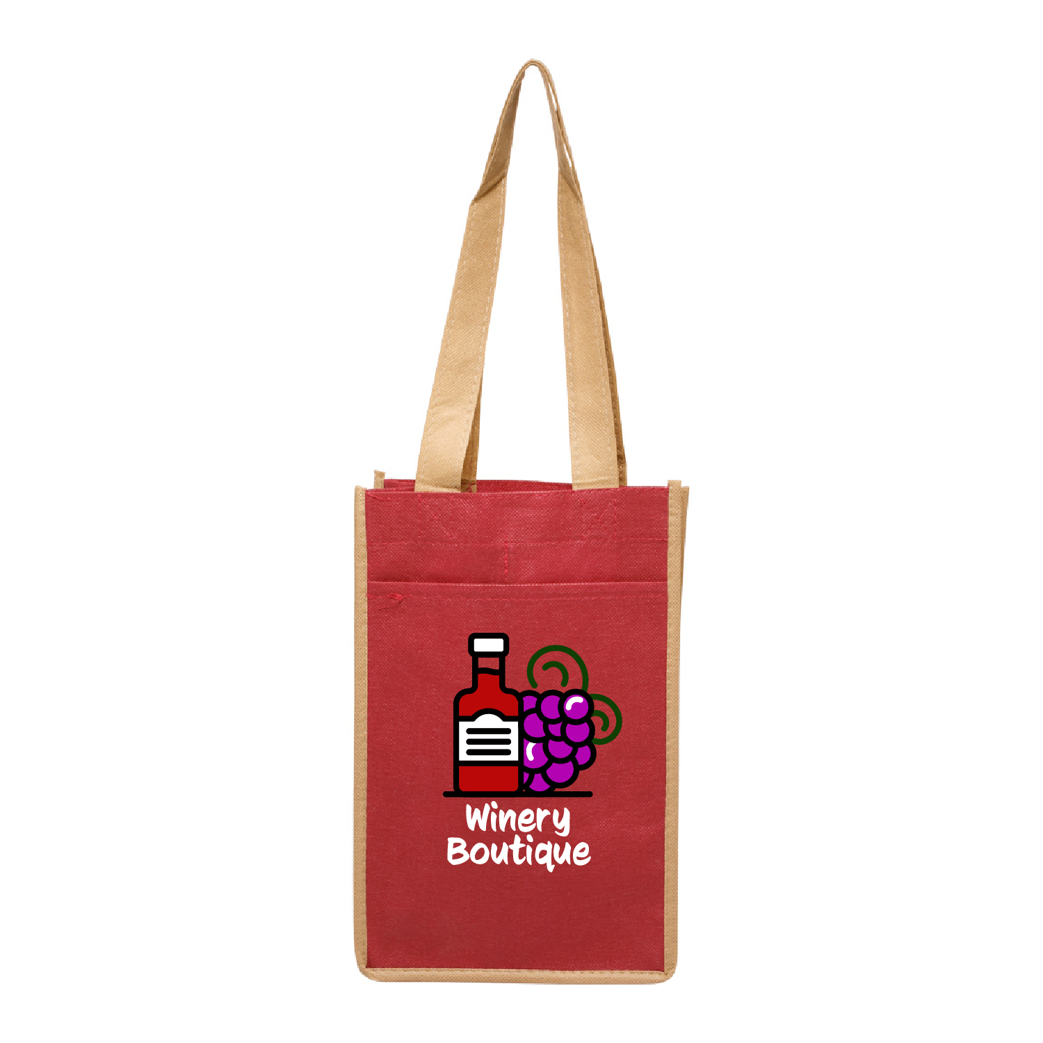 Bacchus Non-Woven Wine Bag (Full Color Imprint) 1