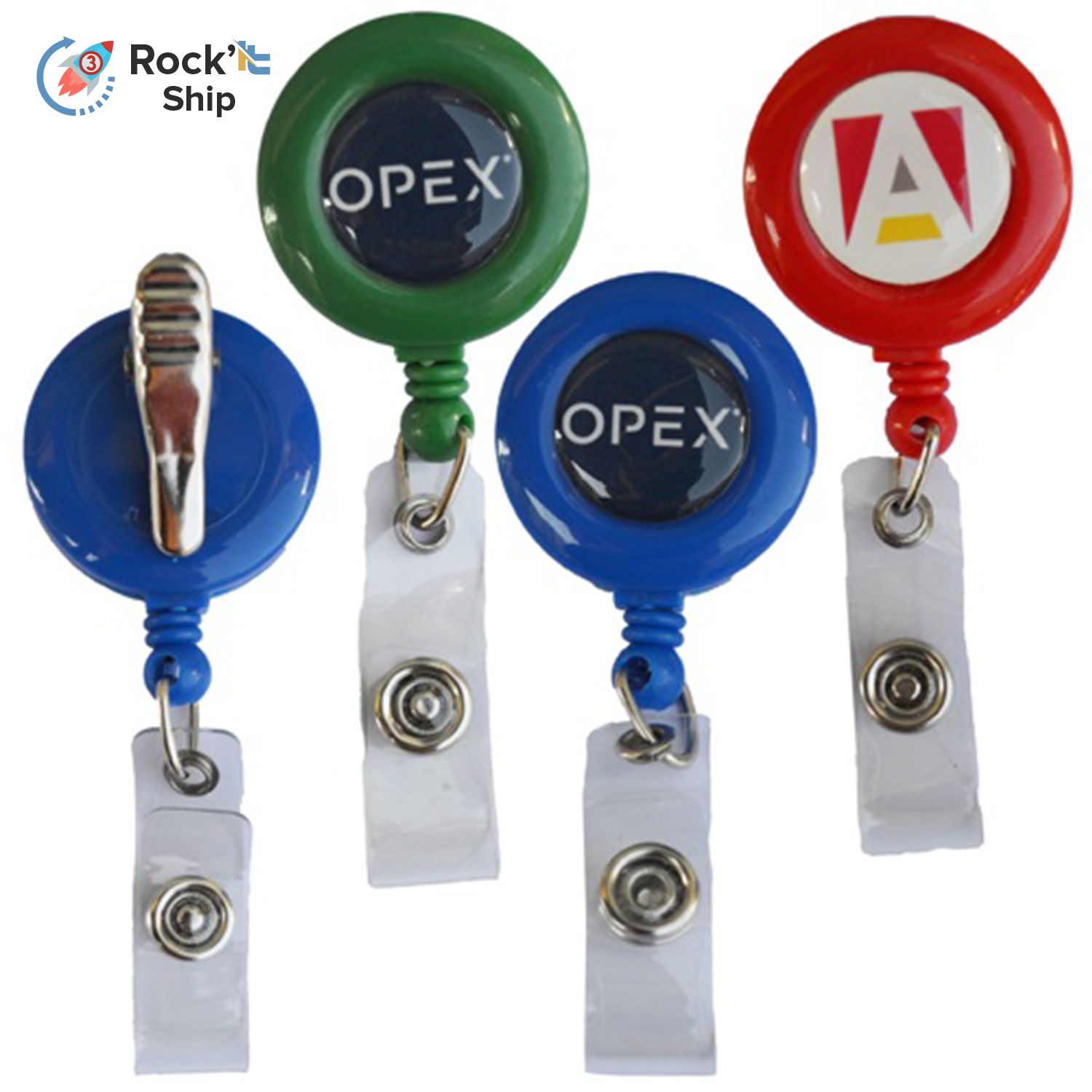 Rock'it 3-Day Round Retractable Reel w/ Bulldog Clip backing 1