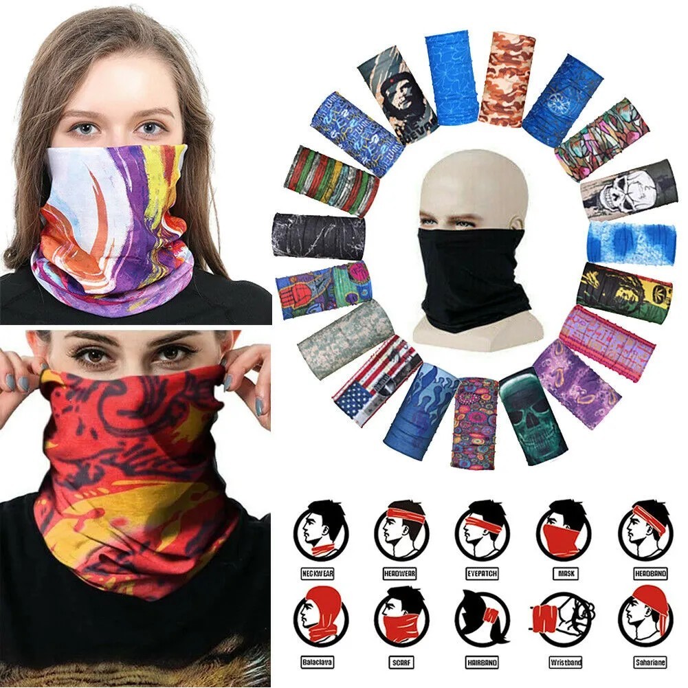 Multifunction Sublimated Seamless Tube Neck Gaiter Headwear 2