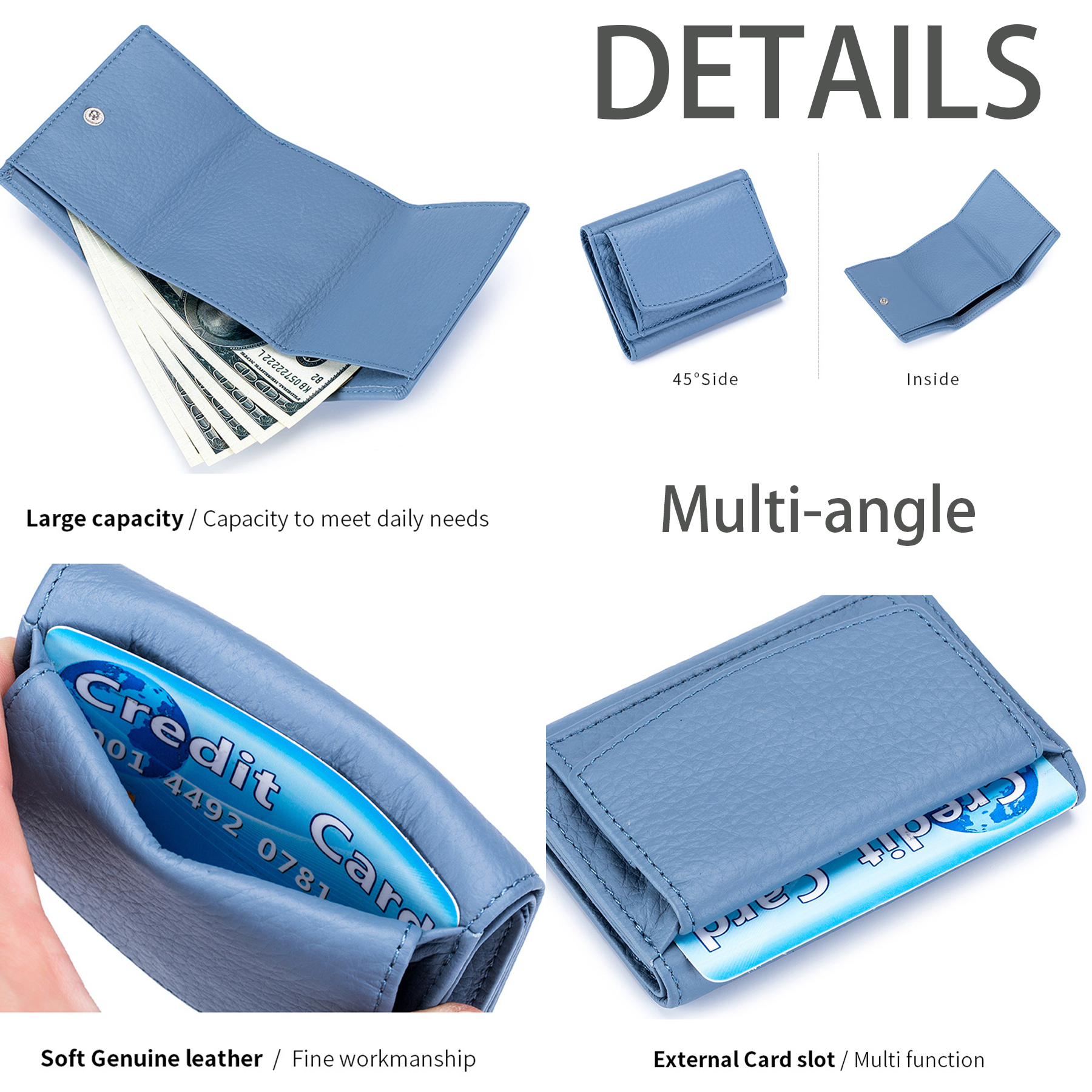 Genuine Leather Cute mini ladies purse 9