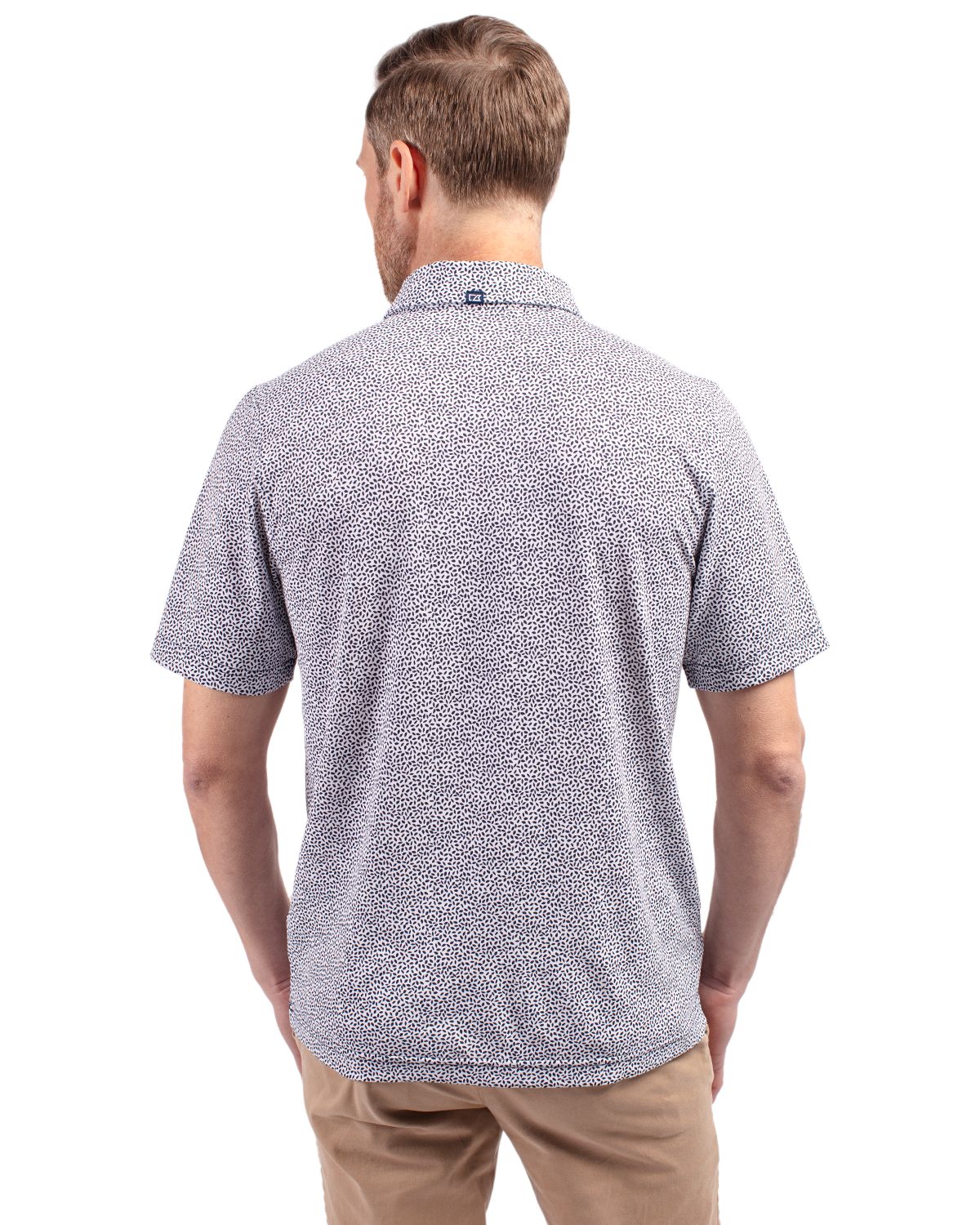 Cutter & Buck Virtue Recycled Botanical Print Featherlight Pique Mens  Polo 87