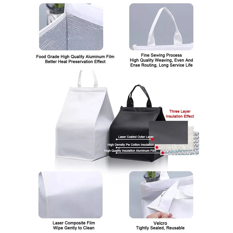 Non-Woven Aluminum Foil Handheld Insulated Bag 5